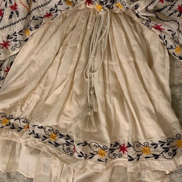 Embroidered Free People Cream Dress - Picture 3 of 9